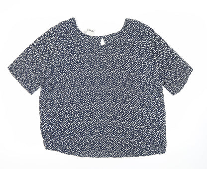 Womens UK Size 12 ICHI Blue  Blouse