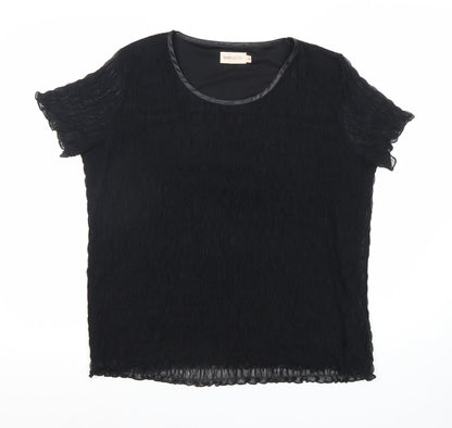 Womens UK Size M Bonmarché Black Basic Blouse