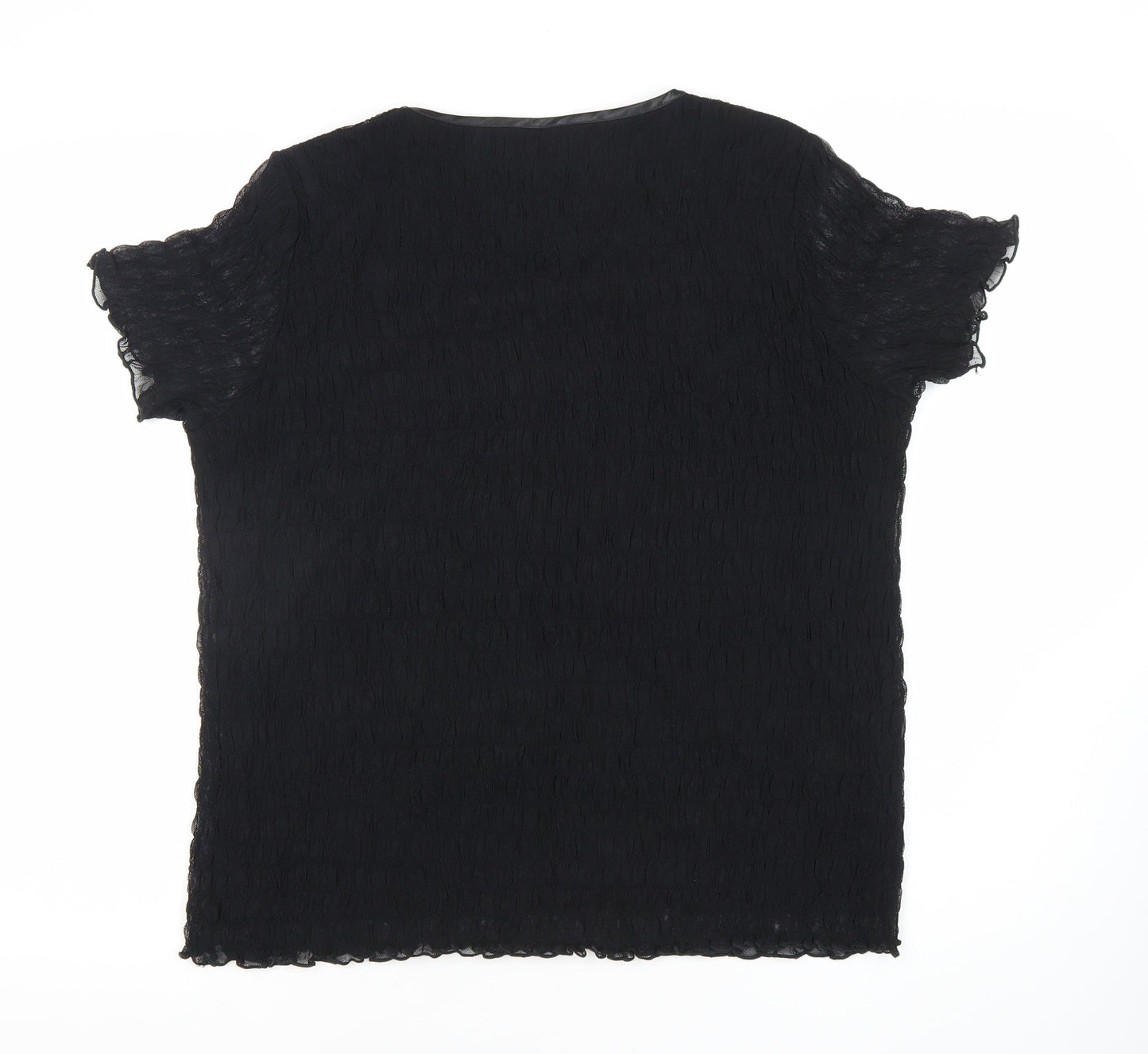 Womens UK Size M Bonmarché Black Basic Blouse