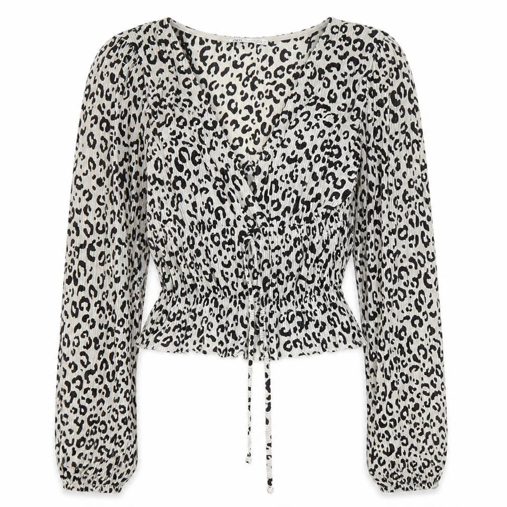 Womens UK Size 4 Zara White Cropped Blouse