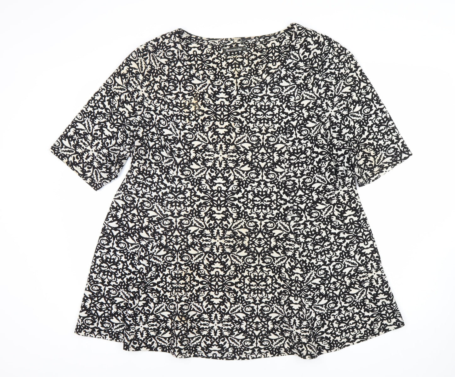 Womens UK Size 20 Bonmarche Black Tunic Blouse