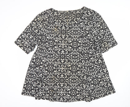 Womens UK Size 20 Bonmarche Black Tunic Blouse