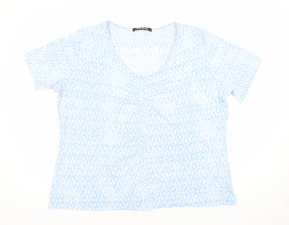 Randy Berry Women's Blue Animal Print T-Shirt