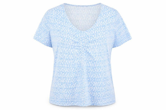 Randy Berry Women's Blue Animal Print T-Shirt