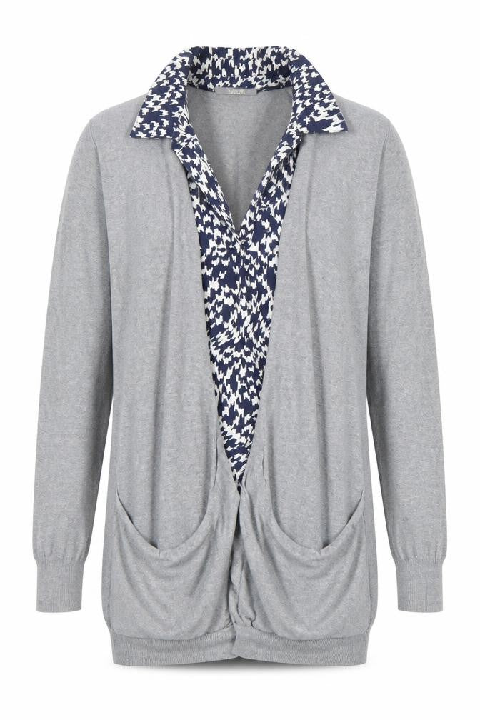 Womens UK Size 12 South Grey Cardigan Jumper