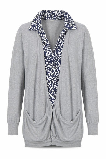 Womens UK Size 12 South Grey Cardigan Jumper