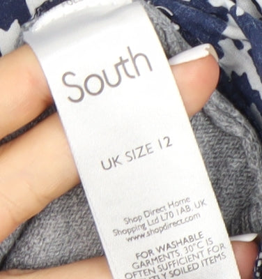 Womens UK Size 12 South Grey Cardigan Jumper