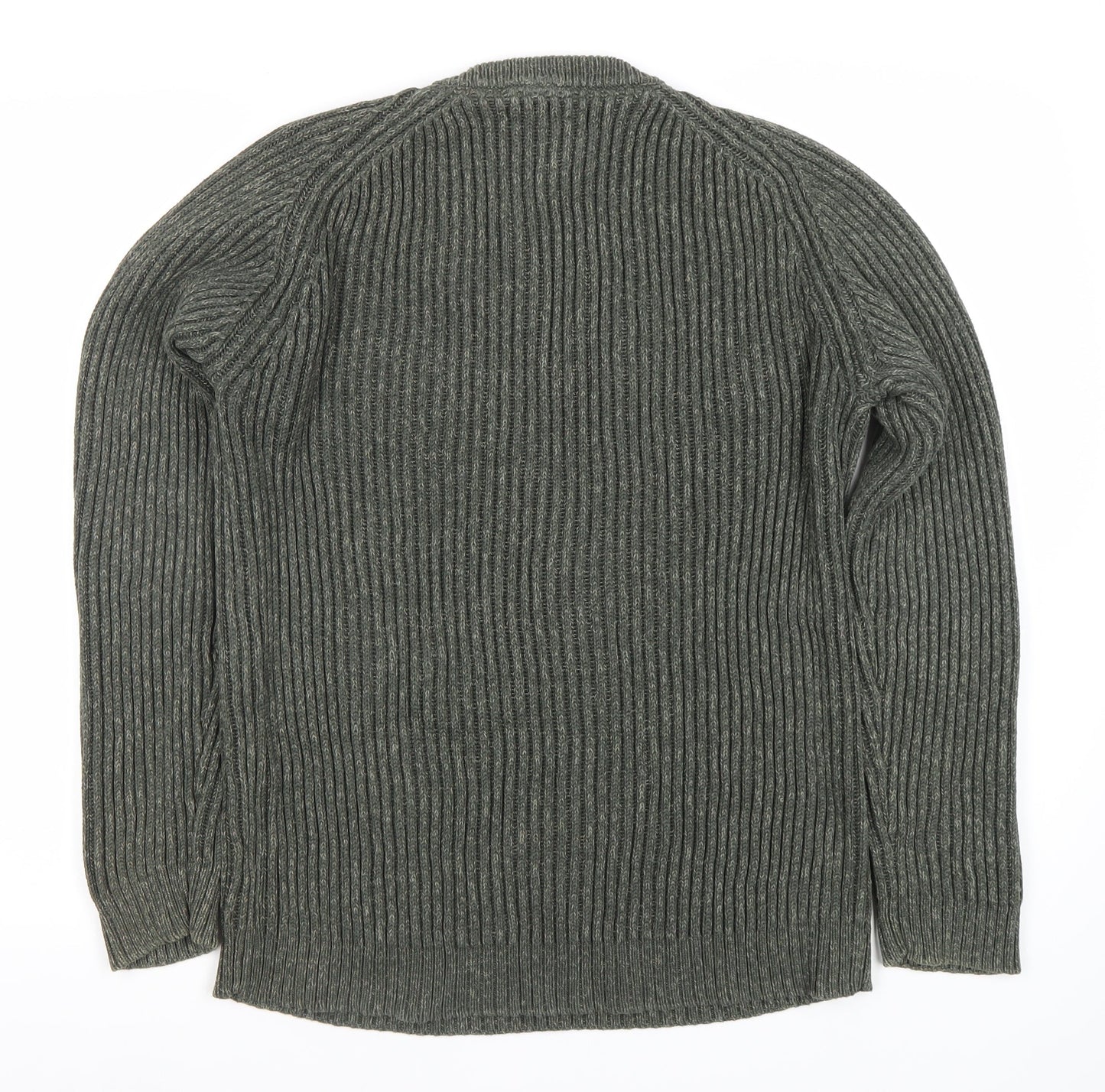 Jeff Banks Men's Green V-Neck Pullover Jumper L