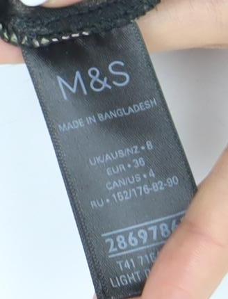 Womens UK Size 8 Marks and Spencer Black  T-Shirt