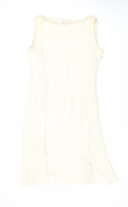 Zara Women Ivory Asymmetric Dress Size 14