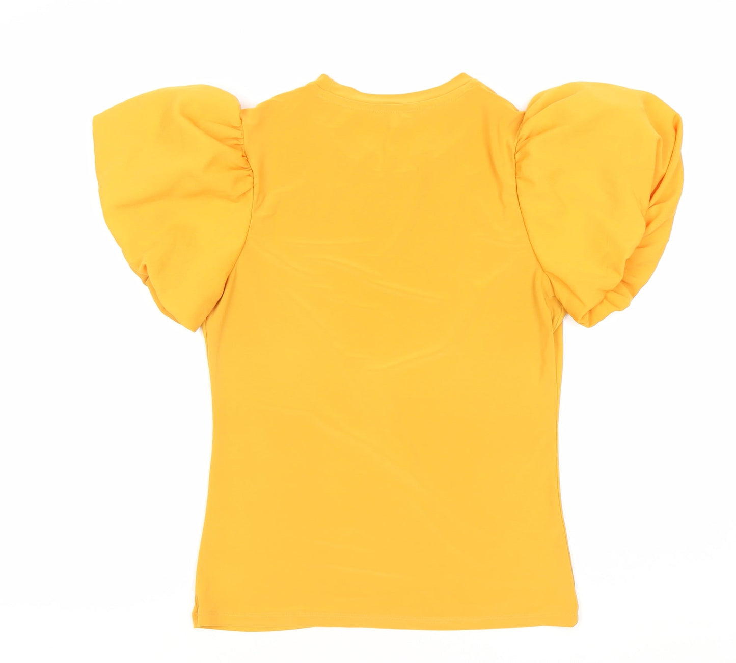 Evyous Women's Yellow Puff Sleeve T-Shirt Size 10