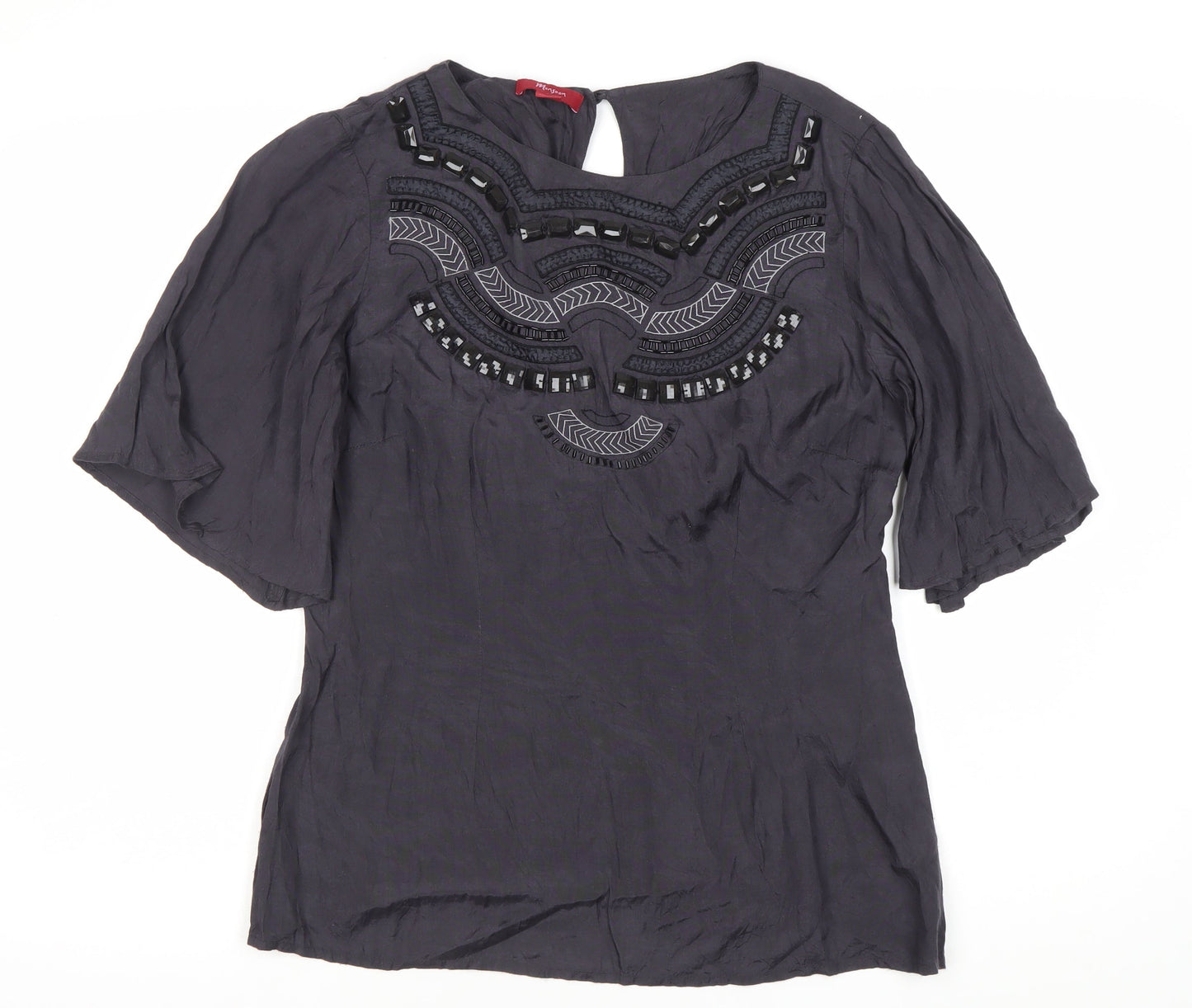 Womens UK Size 12 Monsoon Black  Blouse