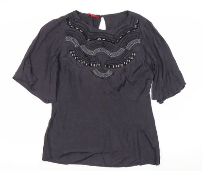 Womens UK Size 12 Monsoon Black  Blouse