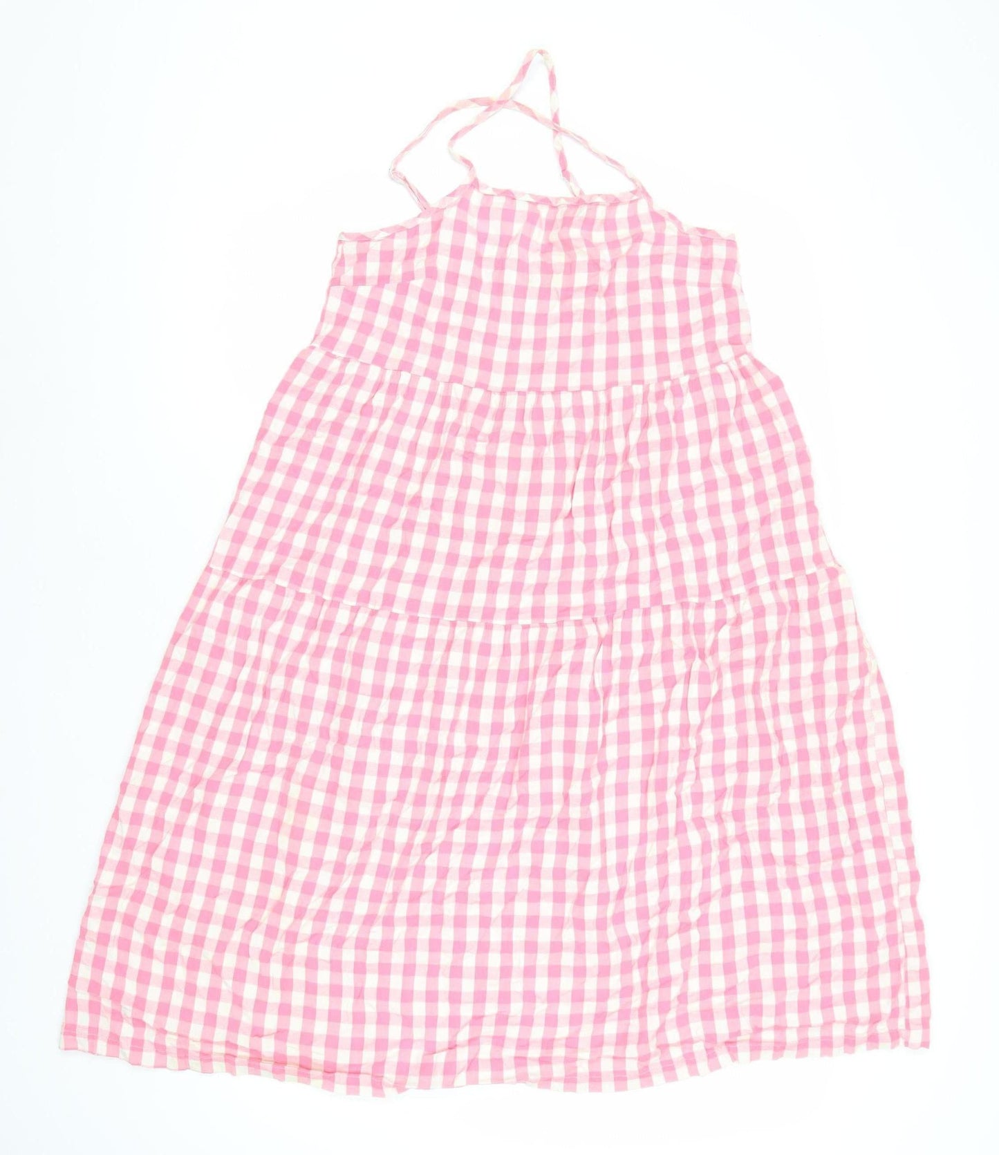 Collusion Pink Check Women's Sleeveless Summer Dress