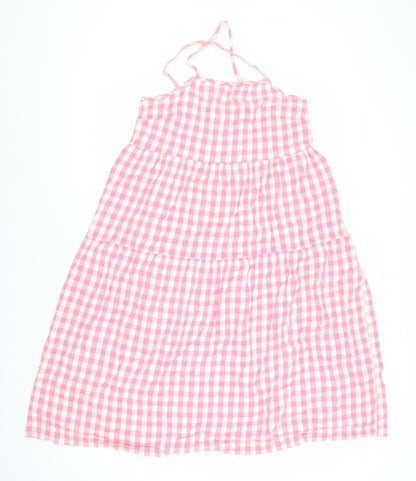 Collusion Pink Check Women's Sleeveless Summer Dress