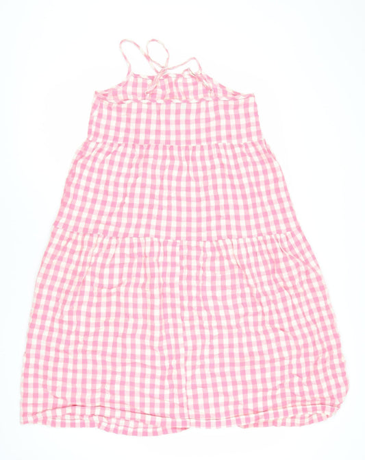 Collusion Pink Check Women's Sleeveless Summer Dress