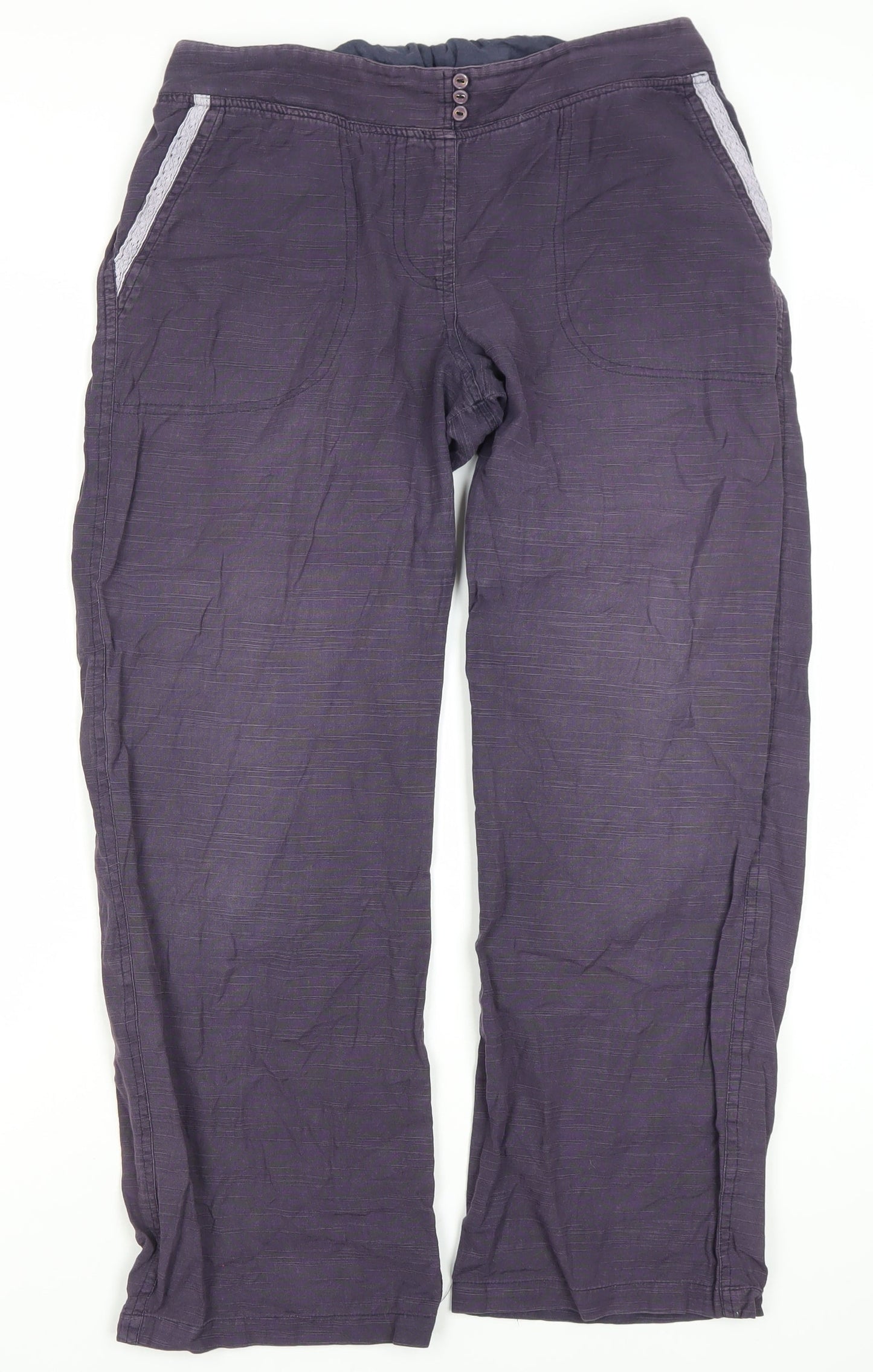Nomads Women's Purple Straight Trousers Size 12