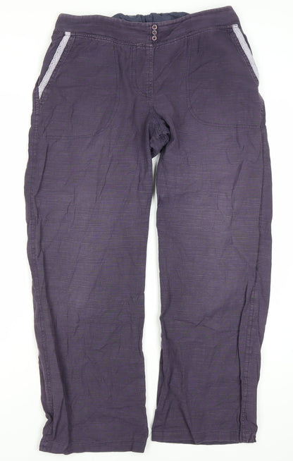 Nomads Women's Purple Straight Trousers Size 12