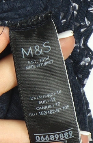 Womens UK Size 14 Marks and Spencer Blue  Blouse
