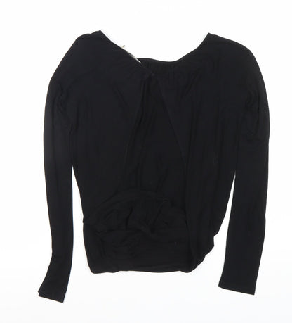 Womens UK Size XS Reiss Black Basic Blouse