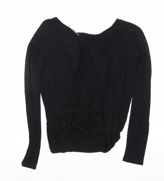 Womens UK Size XS Reiss Black Basic Blouse