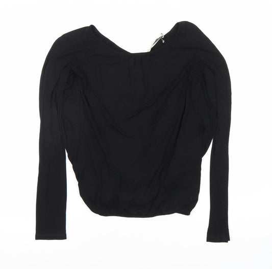 Womens UK Size XS Reiss Black Basic Blouse