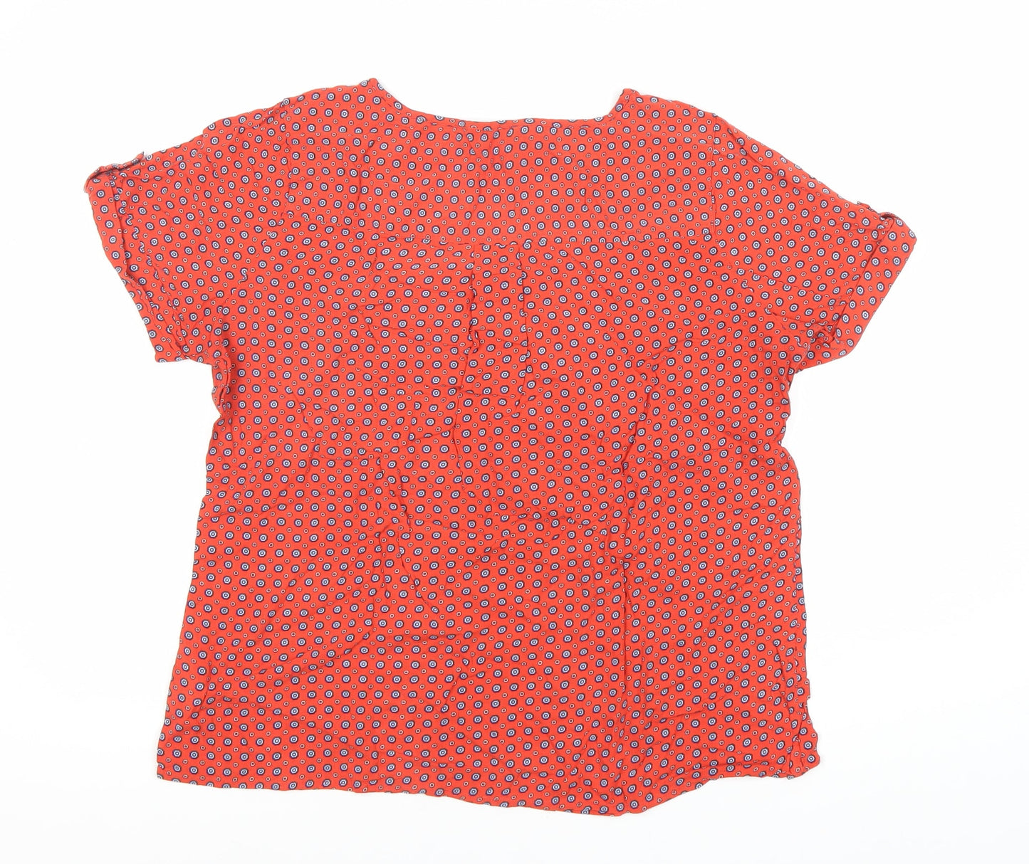 Womens UK Size 14 Marks and Spencer Red Basic T-Shirt