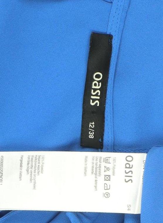 Womens UK Size 12 Oasis Blue Camisole Blouse