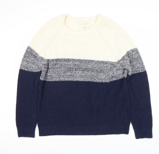 River Island Men's XL Blue Pullover Jumper