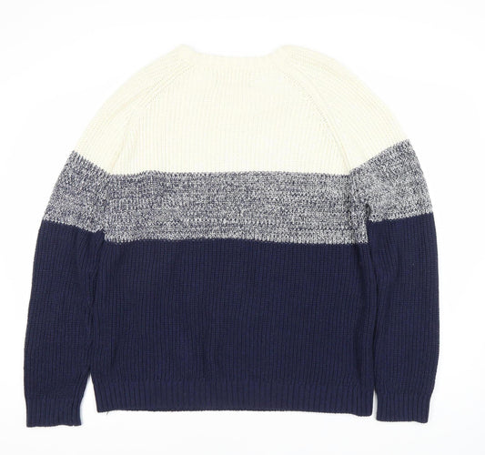 River Island Men's XL Blue Pullover Jumper