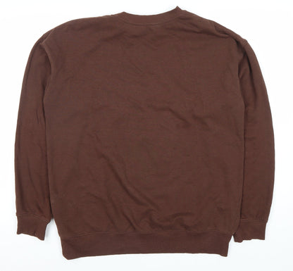 H&M Girls Mickey Brown Sweatshirt 14 Years Graphic Print