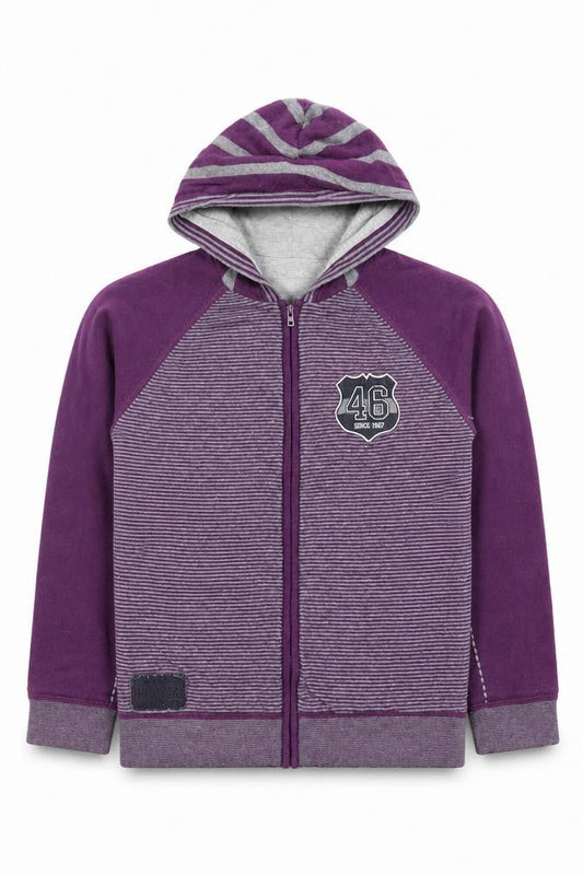 Benetton Boys Purple Full Zip Hoodie 11-12 Years