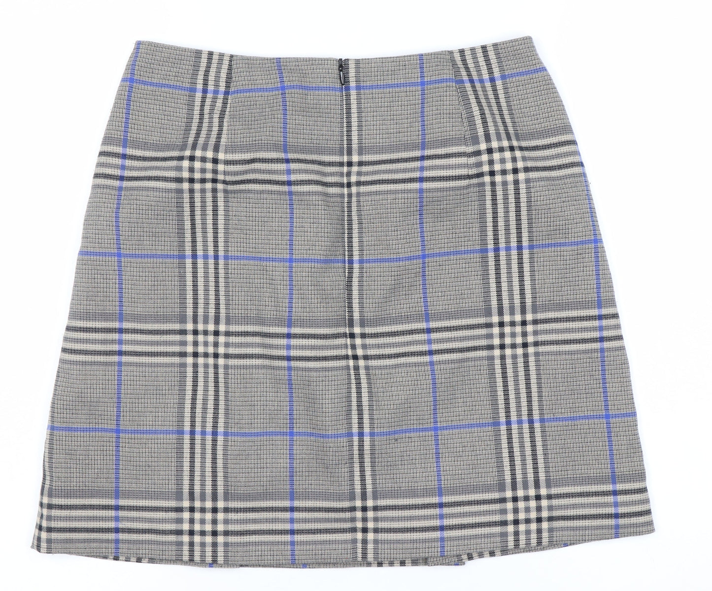 Marks and Spencer Women's Grey Plaid Skirt Size 10