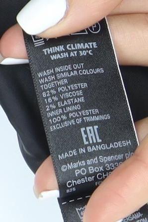 Marks and Spencer Women's Grey Plaid Skirt Size 10