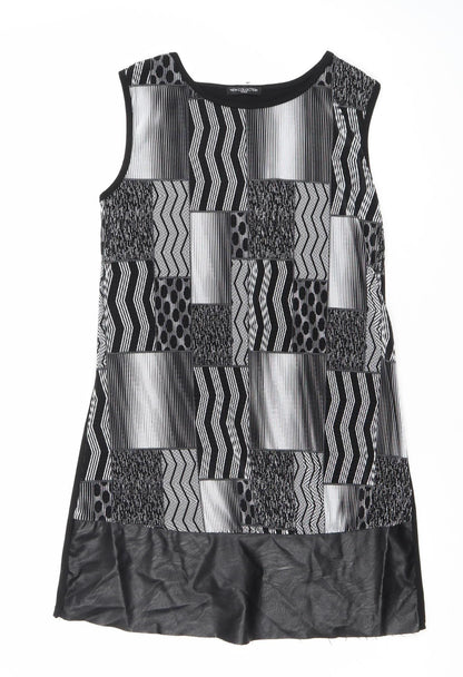 New Collection Italy Women's Black Geometric Casual Dress