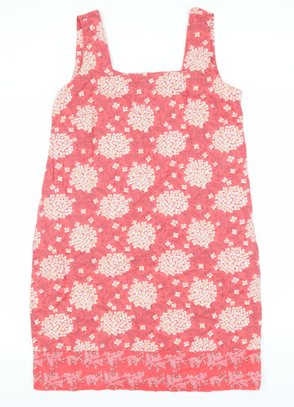 Next Women's Red Floral Sleeveless Dress Size 12