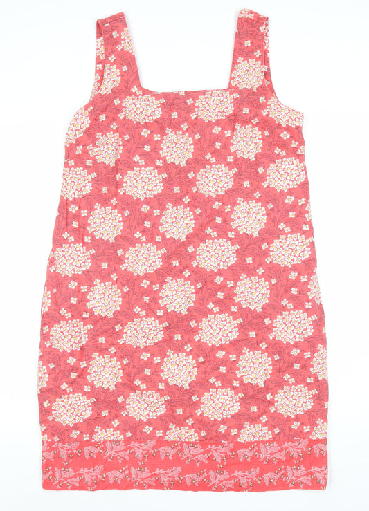 Next Women's Red Floral Sleeveless Dress Size 12