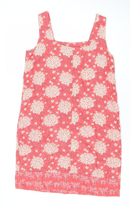 Next Women's Red Floral Sleeveless Dress Size 12