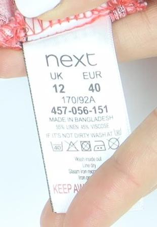 Next Women's Red Floral Sleeveless Dress Size 12