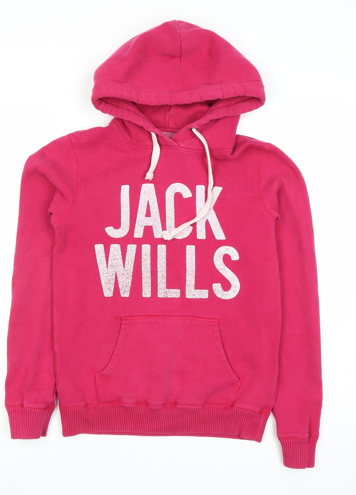 Womens UK Size 8 Jack Wills Pink Pullover Hoodie