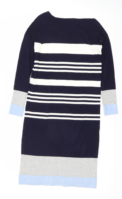 Oliver Bonas Women's Striped Knit Dress, Size 8, Multicoloured