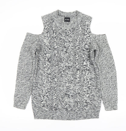 Womens UK Size 12 BE YOU Grey Jumper Jumper