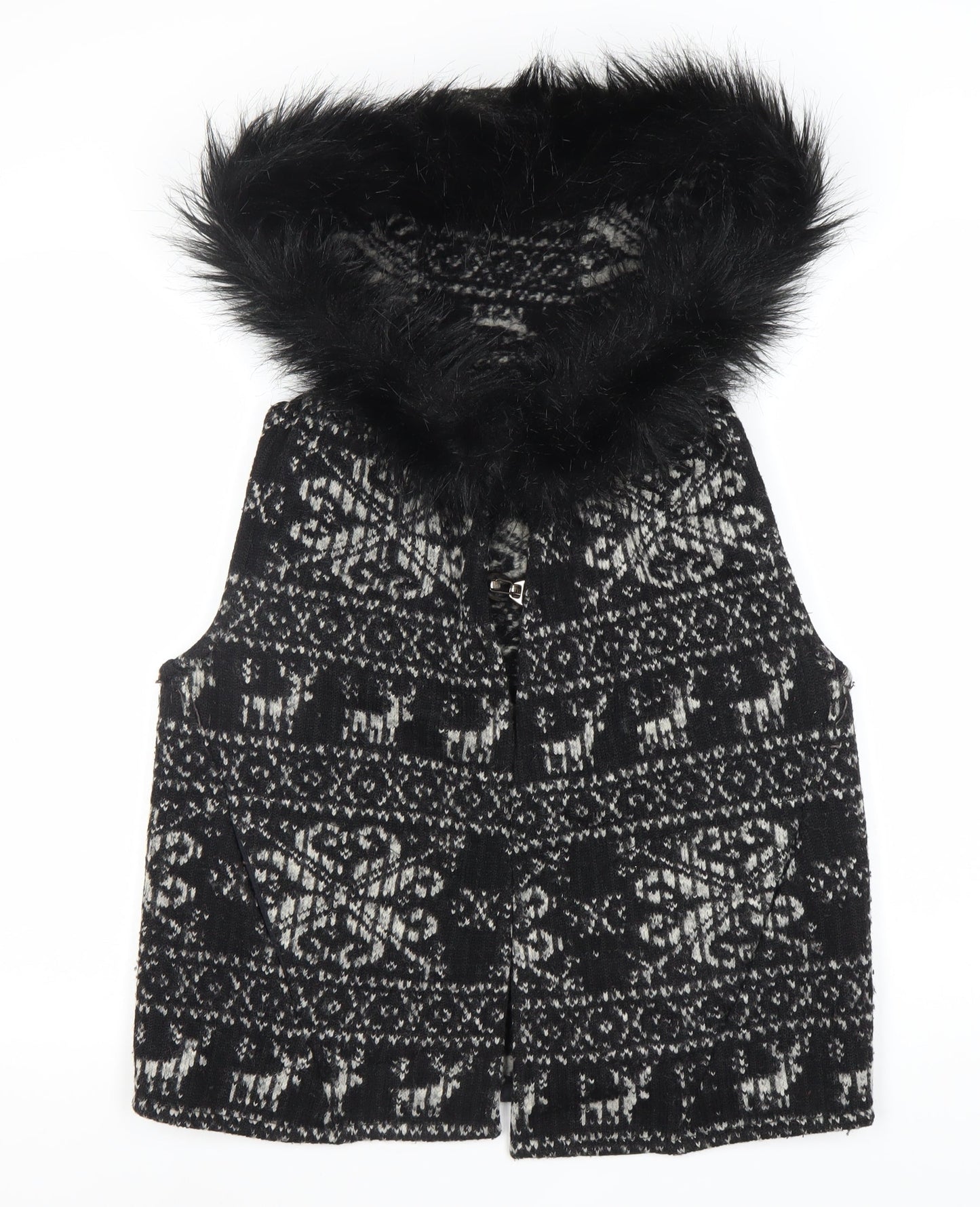 Womens UK Size M Zara Black Gilet
