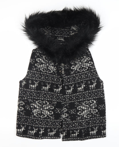 Womens UK Size M Zara Black Gilet