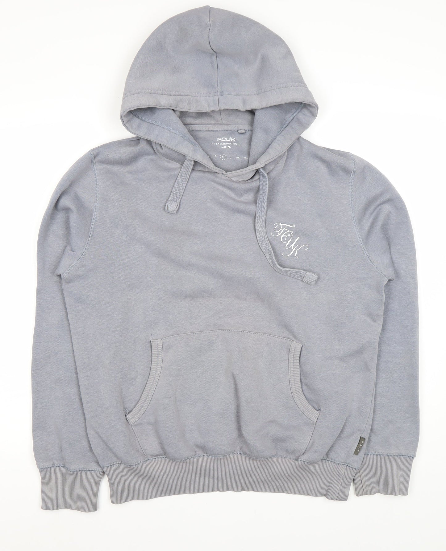 Mens UK Size M French Connection Grey Pullover Hoodie