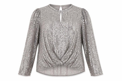Womens UK Size 12 River Island Grey  Blouse