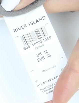 Womens UK Size 12 River Island Grey  Blouse