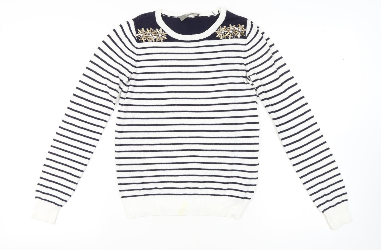 Womens UK Size XS Oasis White Pullover Jumper