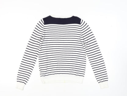 Womens UK Size XS Oasis White Pullover Jumper