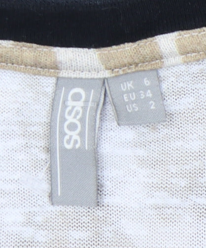 Womens UK Size 6 ASOS Beige  T-Shirt